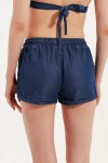 DENIM SHORTS WITH ELASTIC WAIST