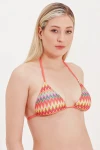 TRIANGLE PATTERNED BIKINI TOP