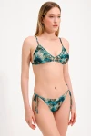 SNAKE PATTERNED BIKINI WITH GOLD ACCESSORY DETAIL