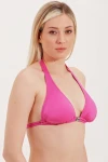 HALTER TIE BIKINI TOP WITH ACCESSORY DETAIL