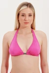 HALTER TIE BIKINI TOP WITH ACCESSORY DETAIL