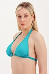 HALTER TIE BIKINI TOP WITH ACCESSORY DETAIL