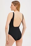 SWIMSUIT WITH GOLD ACCESSORY DETAIL