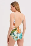 PATTERNED SWIMSUIT WITH ACCESSORY DETAIL