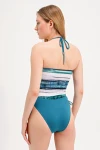 PATTERNED SWIMSUIT WITH ACCESSORY DETAIL