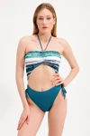 PATTERNED SWIMSUIT WITH ACCESSORY DETAIL