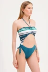 PATTERNED SWIMSUIT WITH ACCESSORY DETAIL