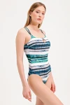 PATTERNED SWIMSUIT WITH ACCESSORY DETAIL