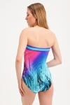 STRAPLESS PATTERNED SWIMSUIT