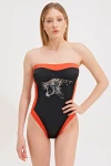 STRAPLESS TIGER PATTERN SWIMWEAR