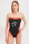 STRAPLESS TIGER PATTERN SWIMWEAR