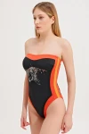 STRAPLESS TIGER PATTERN SWIMWEAR