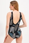 LEAF PATTERNED SWIMSUIT