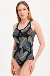 LEAF PATTERNED SWIMSUIT