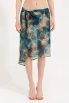 SNAKE PATTERN PAREO SKIRT