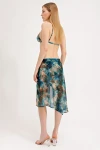 SNAKE PATTERN PAREO SKIRT