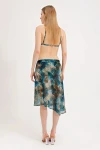 SNAKE PATTERN PAREO SKIRT